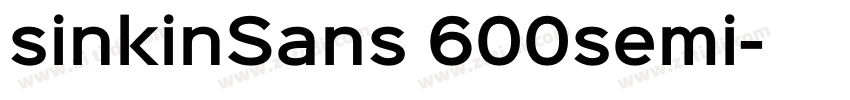 sinkinSans 600semi字体转换
